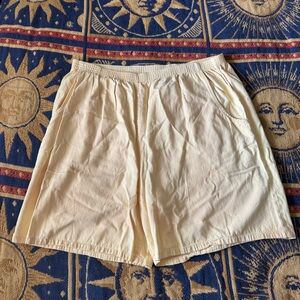 Vintage Better than Basic Cotton Light Yellow Elastic Shorts Size 2X
